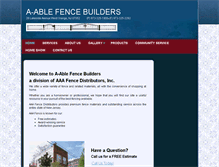 Tablet Screenshot of a-ablefencebuilders.com